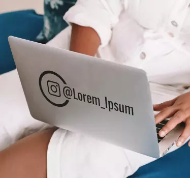 Személyre szabott instagram ablak matrica - TenStickers