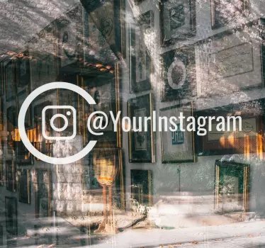 Személyre szabott instagram ablak matrica - TenStickers