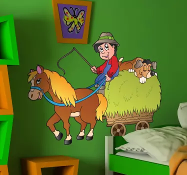 Gazda és lovas gyerekek matrica - TenStickers