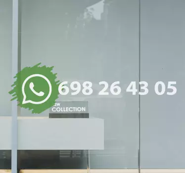 Testreszabható telefonszám matrica kirakatokra - TenStickers