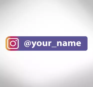 Személyre szabott lila instagram logó matrica - TenStickers