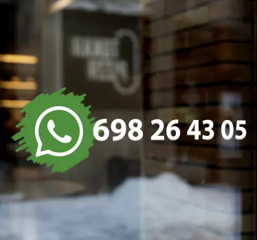 Testreszabható telefonszám matrica kirakatokra - TenStickers