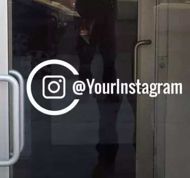 Személyre szabott instagram ablak matrica - TenStickers