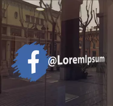 Facebook közösségi média logó matrica - TenStickers