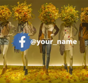 Facebook közösségi média logó matrica - TenStickers
