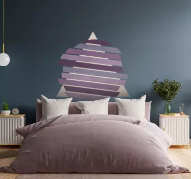 Geometriai kör alakú háromszög absztrakt falmatrica - TenStickers