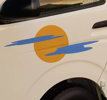 Nap és felhők autó matrica - TenStickers