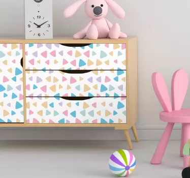 Pasztell gyerekes mintájú bútor matrica - TenStickers