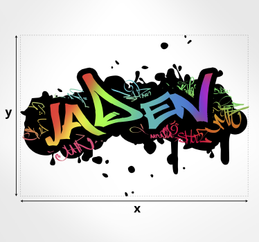 Graffiti név testreszabható matrica - TenStickers