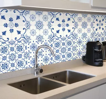 Delft kék csempe matrica - TenStickers