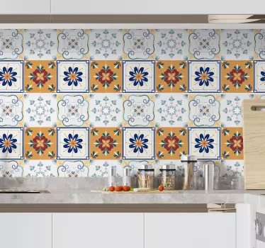 Többszínű csempe matrica - TenStickers