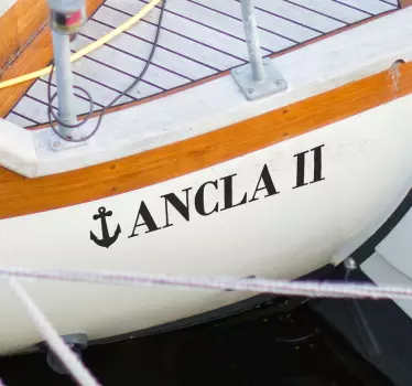 Hajózási matrica a nevem Anchor rajz.A nevem Anchor rajzolás. - TenStickers