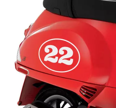 Személyre szabható számú autós matrica - TenStickers