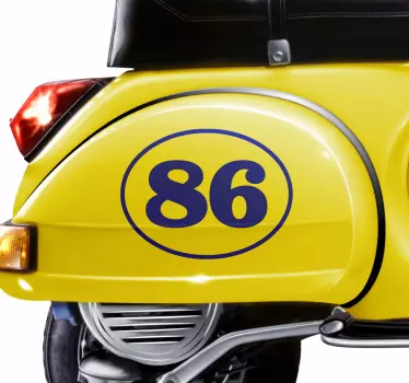 Személyre szabható számú autós matrica - TenStickers