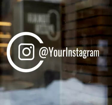 Személyre szabott instagram ablak matrica - TenStickers