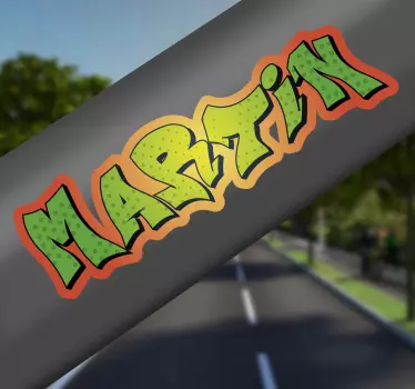 Graffiti stílusban testreszabható bicikli matrica - TenStickers