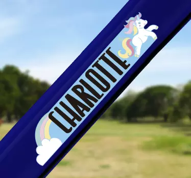 Testreszabható egyszarvú bicikli matrica - TenStickers