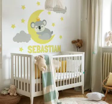 Matrica Gyerekszobák alvó király koala - TenStickers
