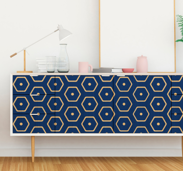 Geometrikus minimalista mintájú bútor matrica - TenStickers