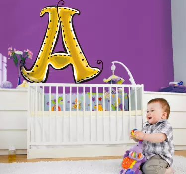 A betű az ábécé gyerekek matricájáról - TenStickers