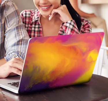 Absztrakt színek laptop bőr - TenStickers
