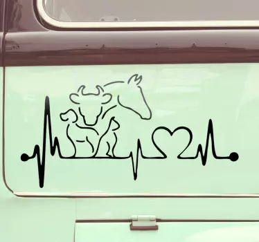 állat szívverése autó matrica - TenStickers