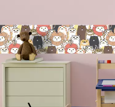 állatgyűjtemény fal matrica - TenStickers