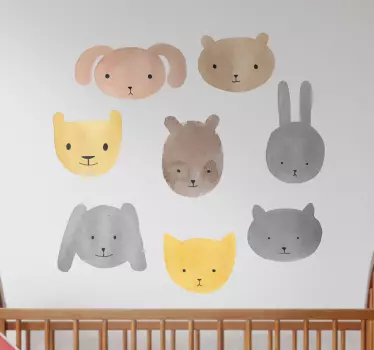 állatkölykök fal matrica - TenStickers
