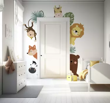 állatok ajtó üveg matrica - TenStickers