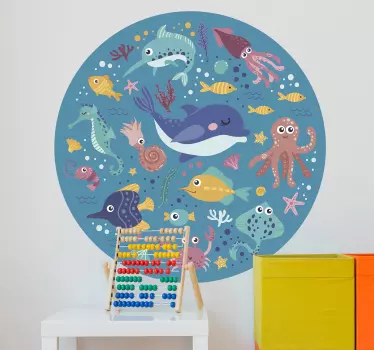 állatok-tengeri hal fali matrica - TenStickers
