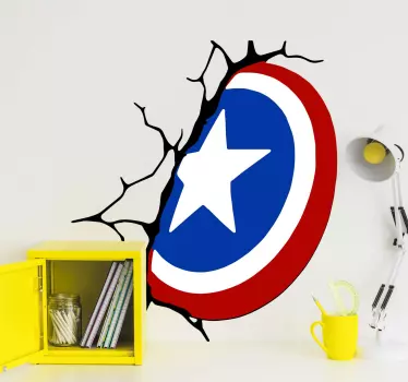 Amerikai kapitány pajzs szuperhős matrica - TenStickers