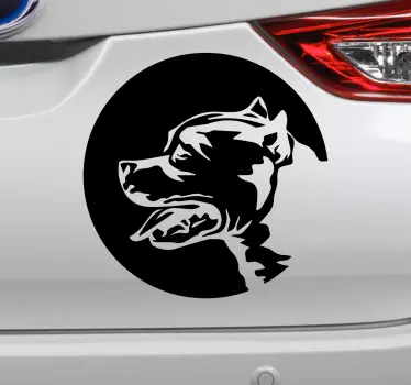 Amerikai stafford-shire terrier autó matrica - TenStickers