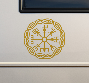 Arany vegsisir szimbólum lakókocsi matrica - TenStickers
