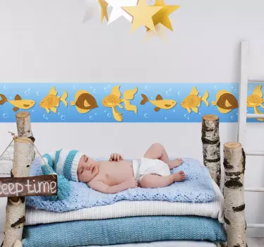 Aranyhal gyermekek állatfal matrica - TenStickers