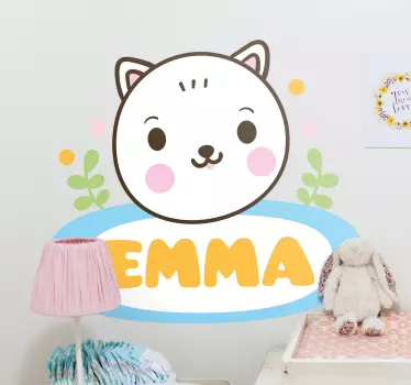 Aranyos állati arc matrica gyerekeknek - TenStickers