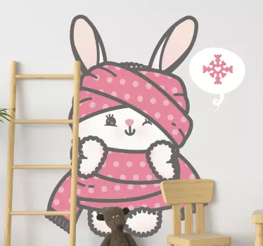 Aranyos anime nyúl rajzfilm fal matrica - TenStickers
