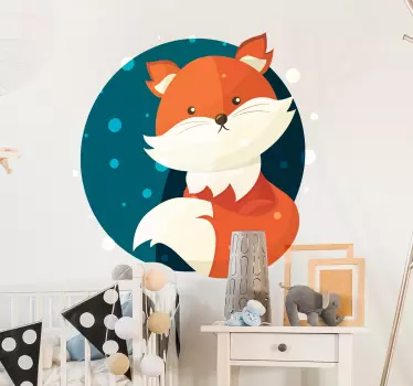 Aranyos róka rajz vadállat matrica - TenStickers