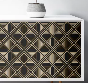 Art deco nagyszerű gatsby stílusú minta matricák bútorokhoz - TenStickers
