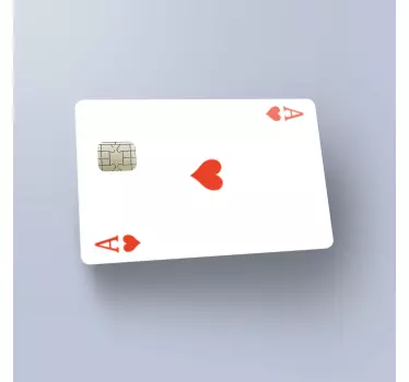 ász a szívek hitelkártya matrica - TenStickers