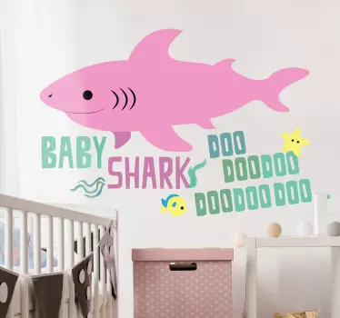 Baba cápa gyerek dal matrica - TenStickers