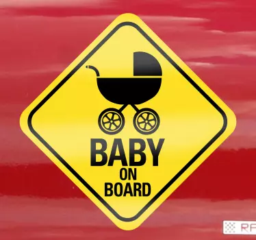 Baba fedélzetén autó matrica - TenStickers