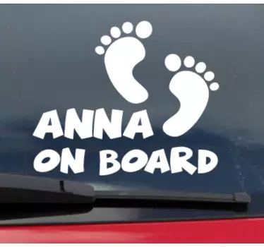 Baba lábnyom design baba autó matrica - TenStickers