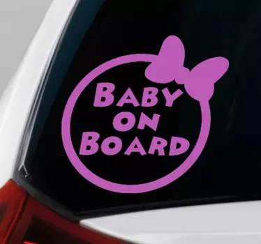 Baba minnie fedélzetén baba autó matrica - TenStickers