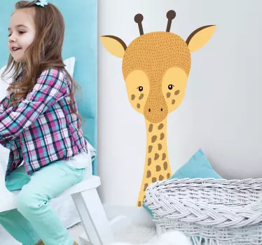 Baba zsiráf vadállat matrica rajz - TenStickers