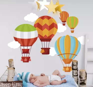 Babaszoba léggömbök otthoni fal matrica - TenStickers