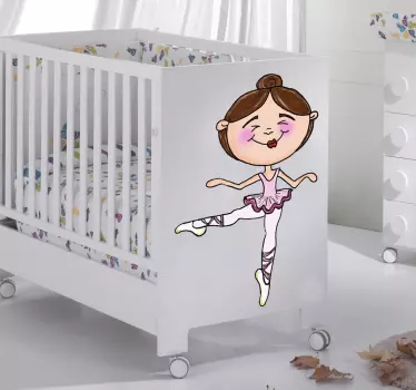 Balerina lány matrica - TenStickers