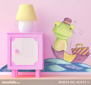 Béka vitorlás fal matrica - TenStickers