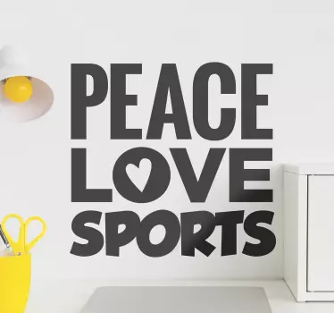 Béke sport szöveg fali matrica - TenStickers