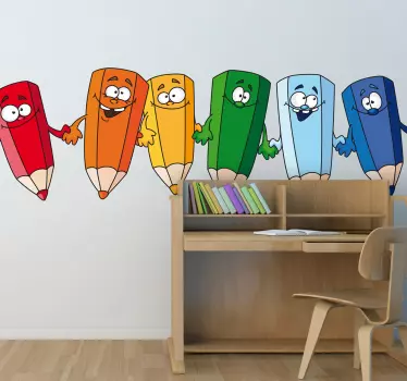 Ceruza barátok matrica - TenStickers