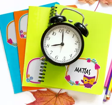 Címkék könyvekhez és notebookokhoz oktatási falmatrica - TenStickers